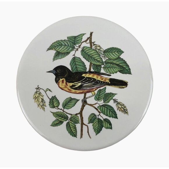 Hyalyn Set Of 2 Ceramic Bird Design Coasters Trivets Wall Hangings Cork Backing - Picture 5 of 10